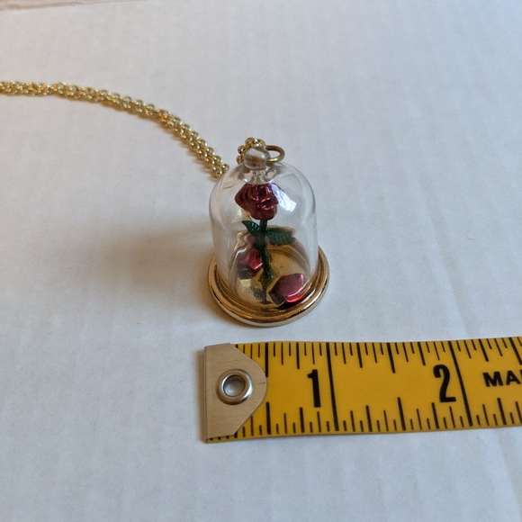 Disney Accessories Disney Beauty The Beast Enchanted Rose Necklace